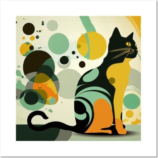 Modern Cat Art Concept Posters and Art
